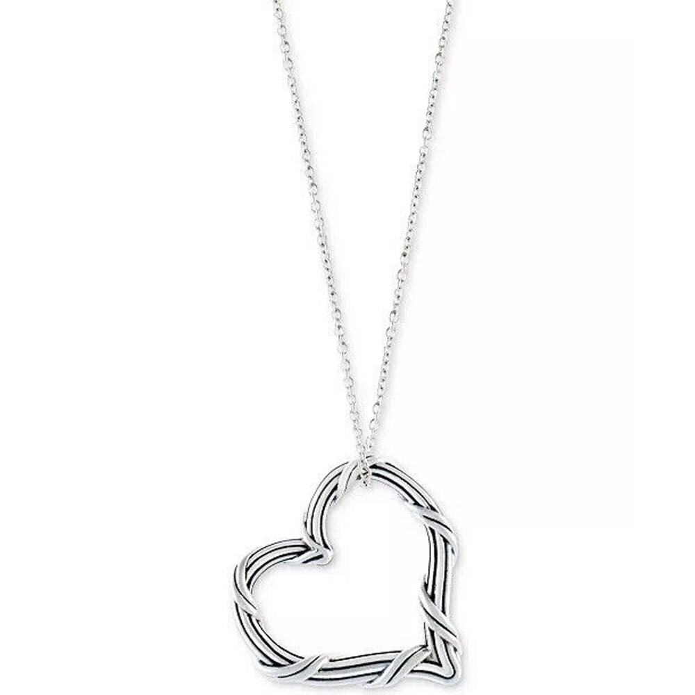Peter Thomas Roth Sterling Silver Heart Pendant Necklace Luxury Designer Trendy